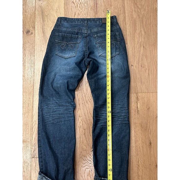 Flypaper Jeans Women's Size 30×32 Straight Leg Distressed Denim Blue - Picture 12 of 13